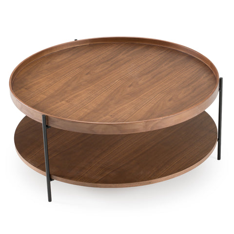 Modrest Savoy Modern Walnut Large Coffee Table Model VGDW-J5768-WAL