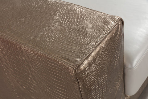 Divani Casa Cordova Modern Bronze & White Leather Sofa Set Model VGBNSBL-9228