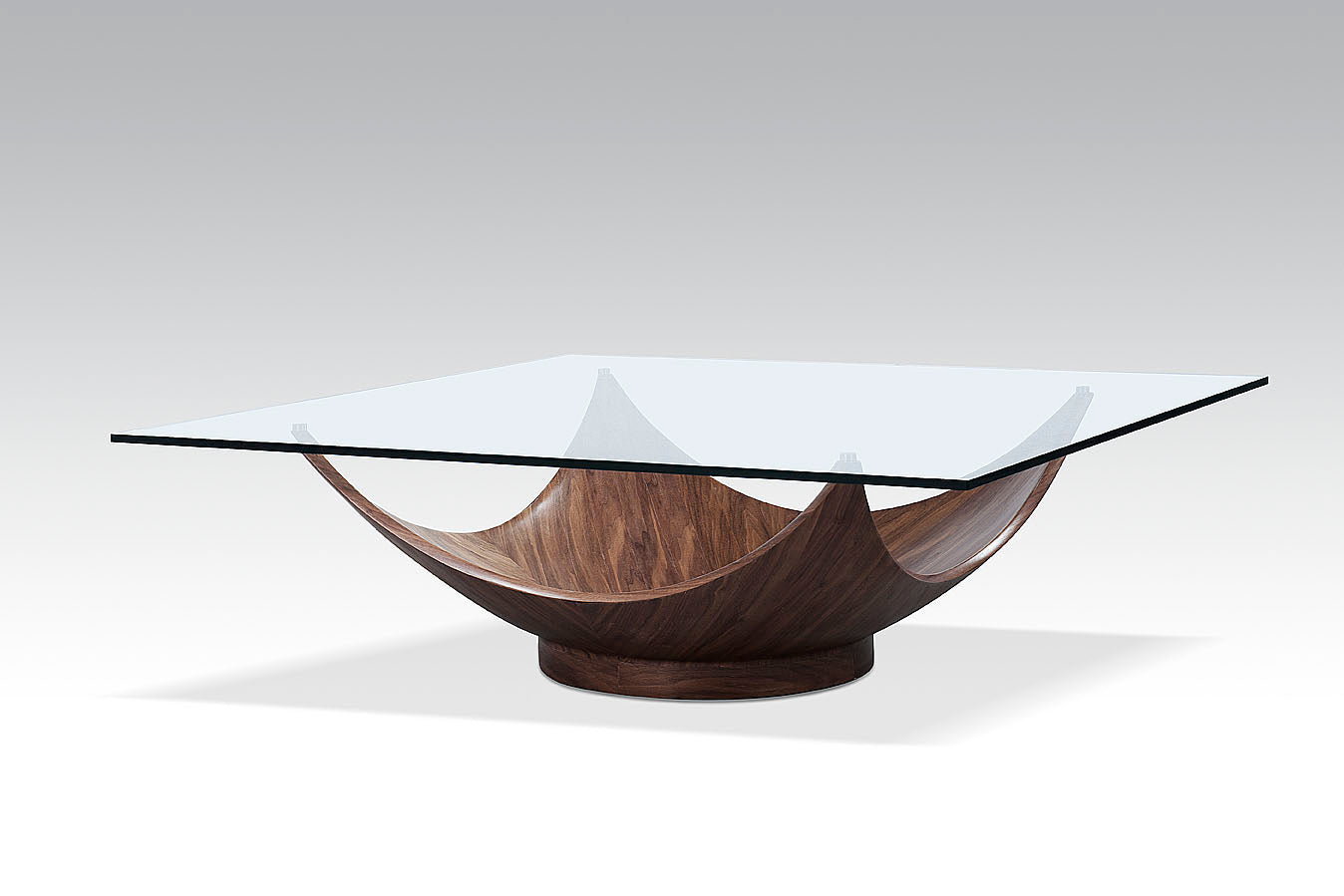 Modrest Sunset Modern Walnut Square Coffee Table Model VGWC-SE066C-W