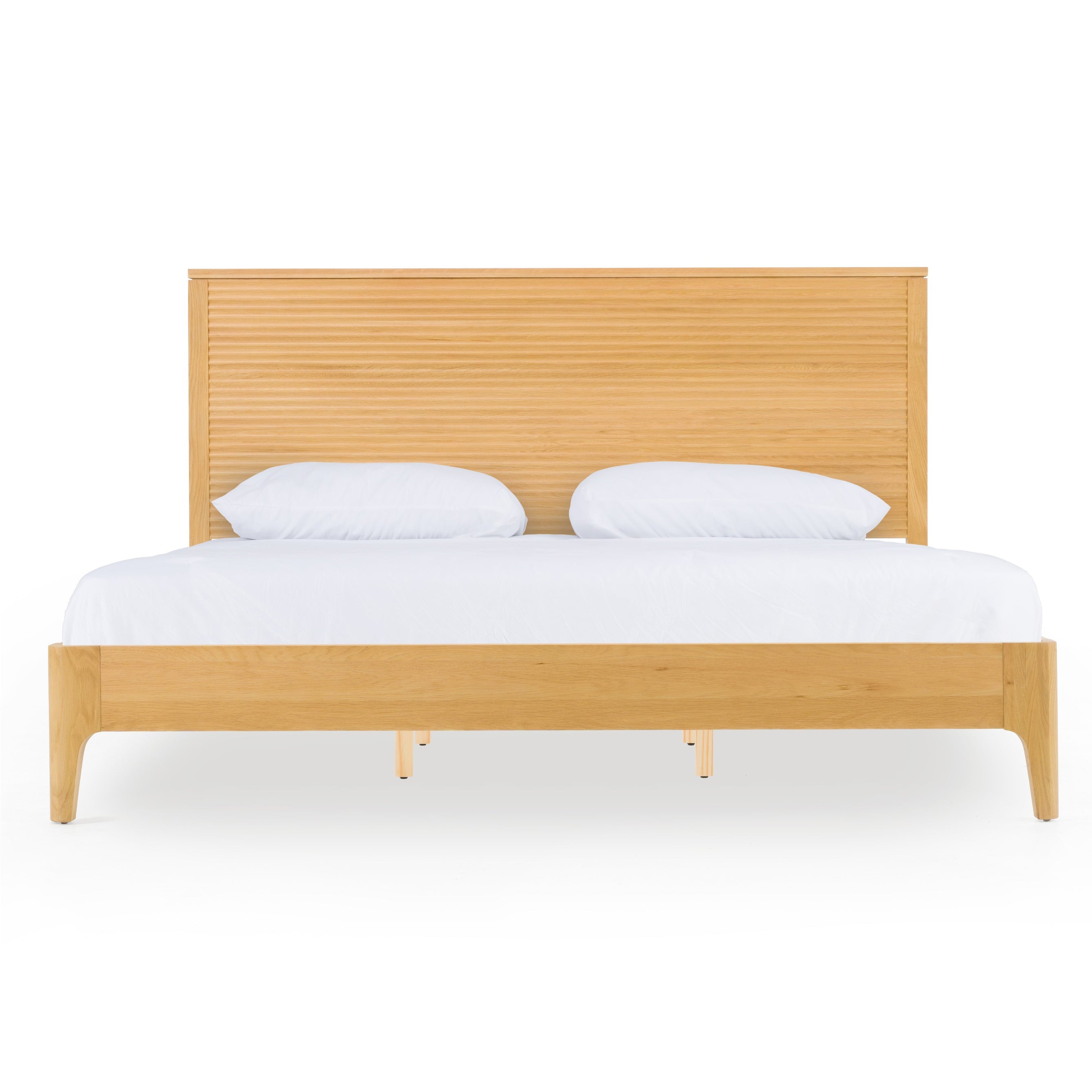 Modrest Seattle Modern Natural Oak Bed Model VGWD-SEA-QBKB-BED