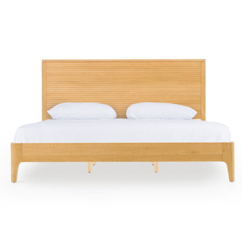 Modrest Seattle Modern Natural Oak Bed Model VGWD-SEA-QBKB-BED