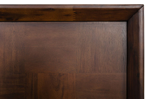 Modrest Shane - Eastern King Modern Acacia & Brass Bed