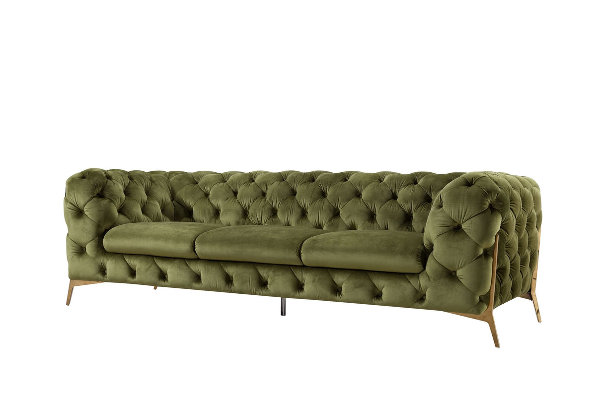 Divani Casa Sheila Transitional Green Fabric Sofa Model VGCA1346-GRN-S