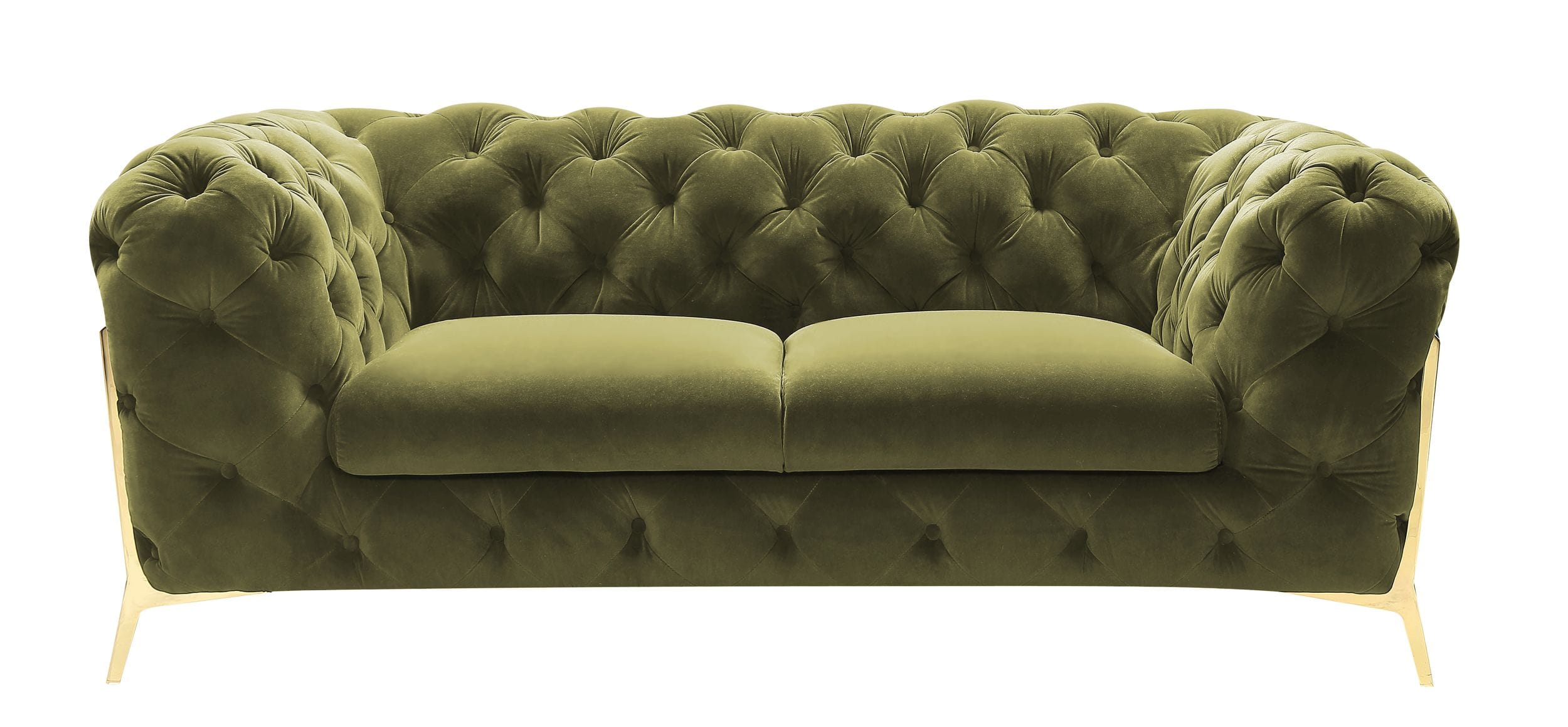 Divani Casa Sheila Transitional Green Fabric Loveseat Model VGCA1346-GRN-L