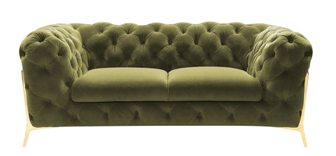 Divani Casa Sheila Transitional Green Fabric Loveseat Model VGCA1346-GRN-L