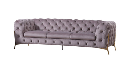 Divani Casa Sheila Transitional Silver Fabric Sofa Model VGCA1346-SIL-S