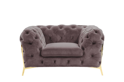 Divani Casa Sheila Transitional Silver Fabric Chair Model VGCA1346-SIL-CH