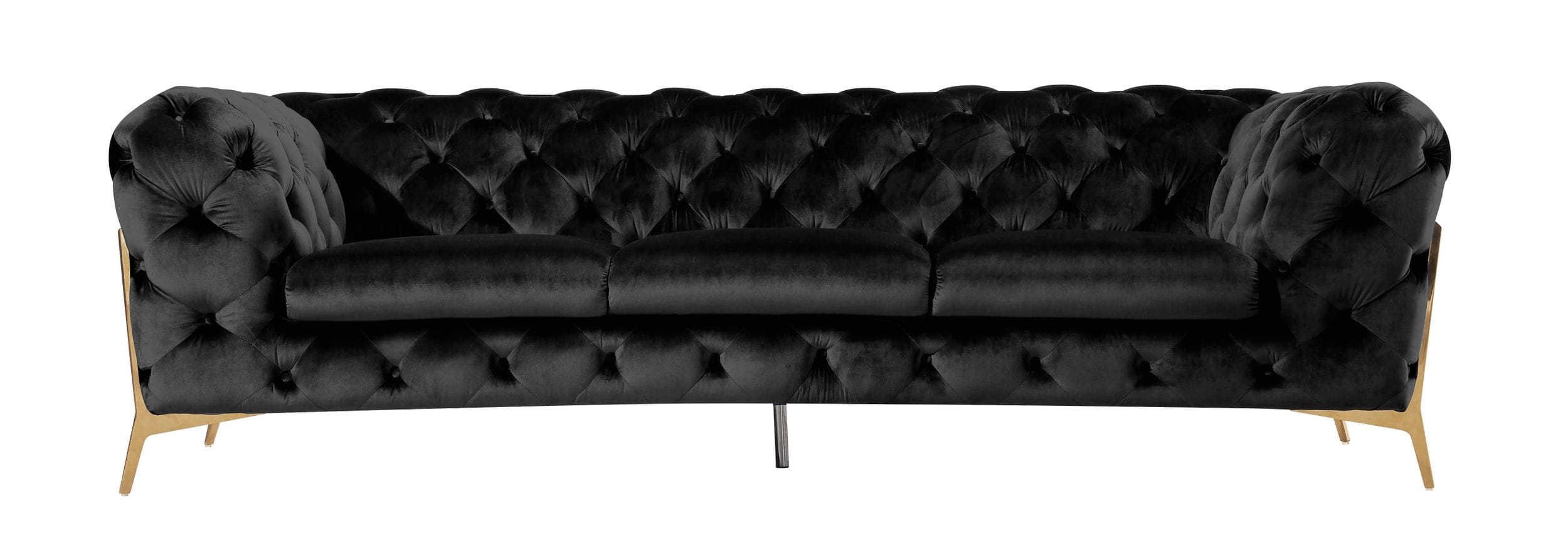 Divani Casa Sheila Transitional Black Fabric Sofa Model VGCA1346-BLK-S