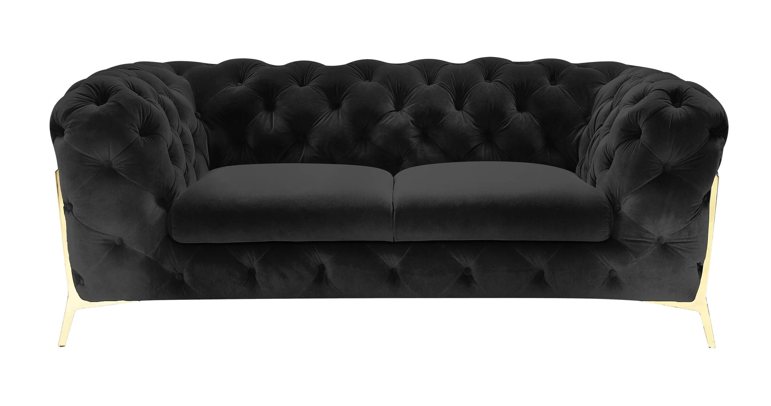 Divani Casa Sheila Transitional Black Fabric Loveseat Model VGCA1346-BLK-L