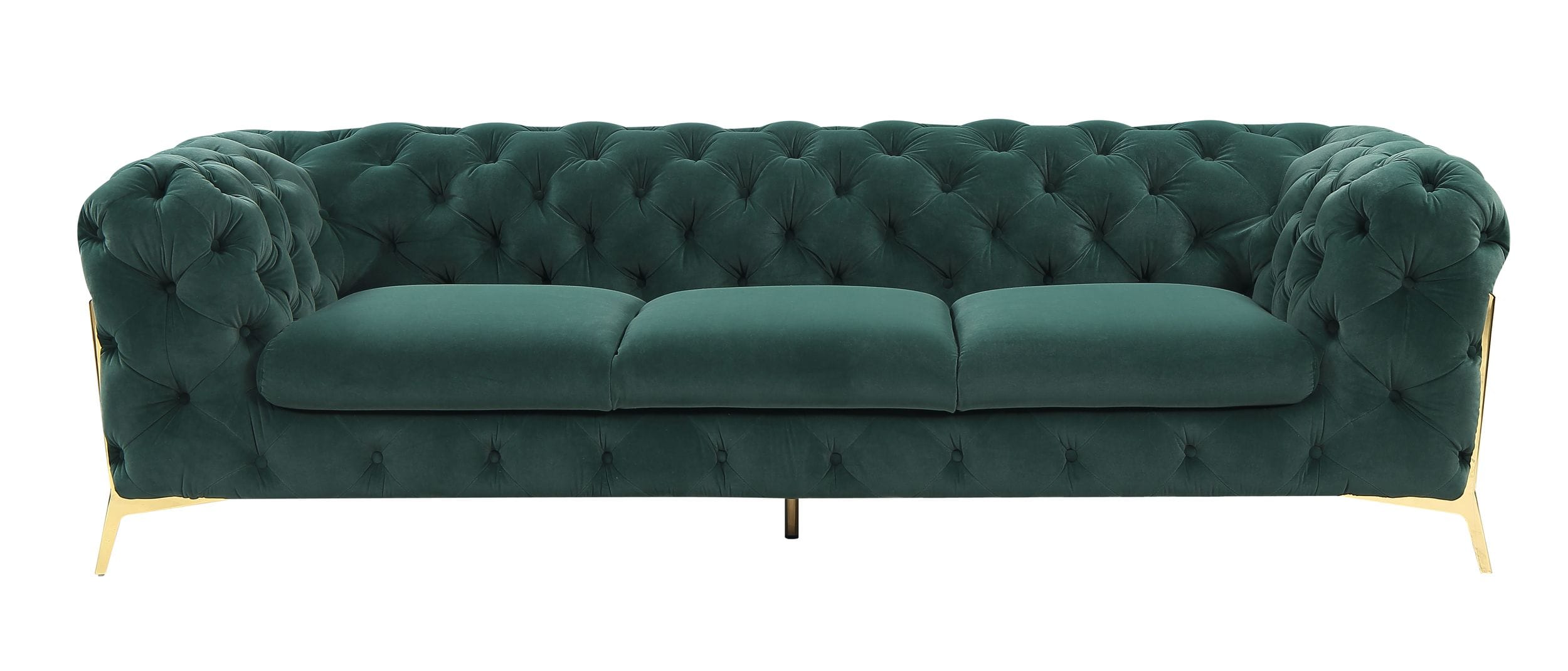 Divani Casa Sheila Transitional Emerald Green Fabric Sofa Model VGCA1346-EM-GRN-S