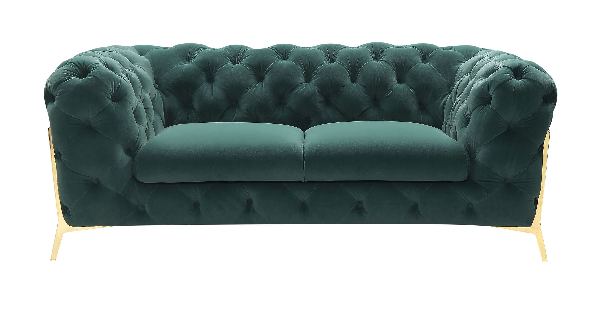 Divani Casa Sheila Transitional Emerald Green Fabric Loveseat Model VGCA1346-EM-GRN-L