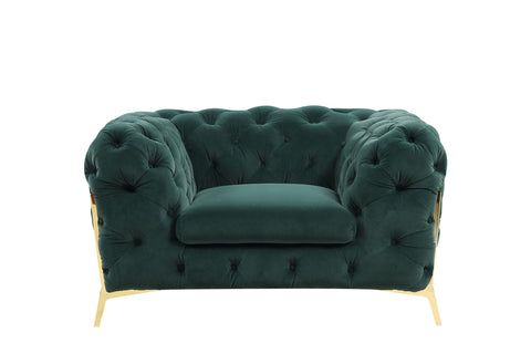 Divani Casa Sheila Transitional Emerald Green Fabric Chair Model VGCA1346-EM-GRN-CH