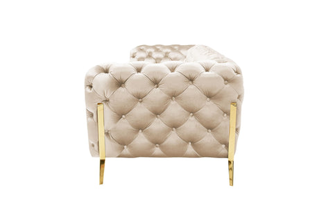 Divani Casa Sheila Transitional Light Beige Fabric Sofa Model VGCA1346-OBEI-S