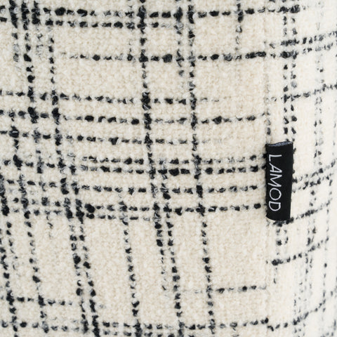 Modrest Shiloh Modern Off White & Black Fabric Bed Model VGEV-B070-WHTBLK