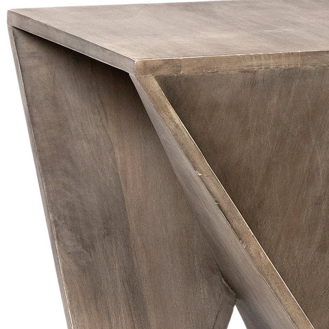 Manah Grey Wash Finish Side Table