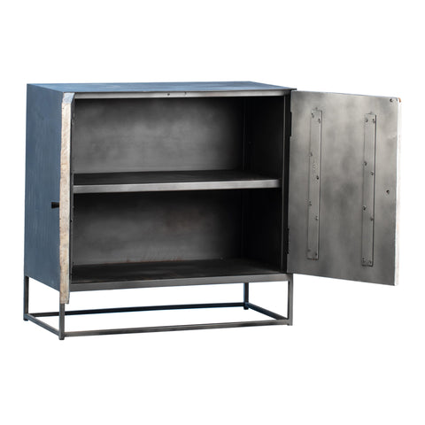 Wilton Gunmetal Iron and Natural Wood Finish Sideboard
