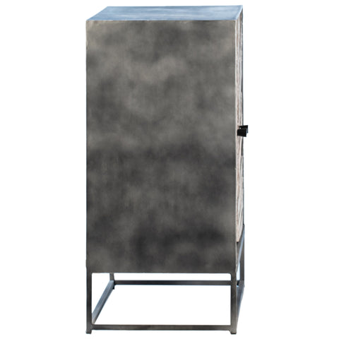 Wilton Gunmetal Iron and Natural Wood Finish Sideboard