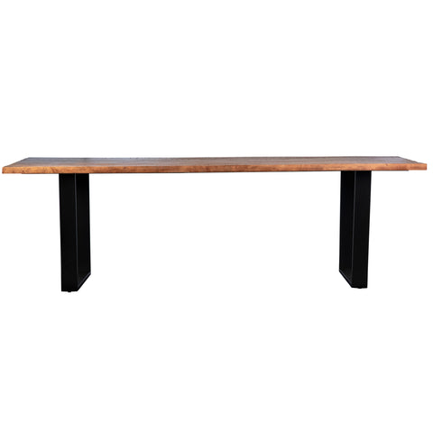 Castro Medium Brown Sealed Top and Black Base Dining Table