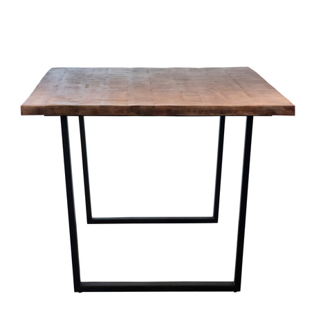Castro Medium Brown Sealed Top and Black Base Dining Table