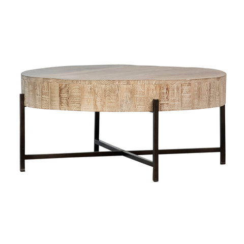 Sison Light Warm Wash Sealed Top and Black Base Coffee Table