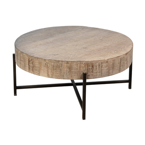 Sison Light Warm Wash Sealed Top and Black Base Coffee Table