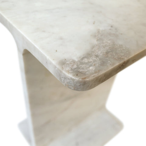 Alonz White Side Table