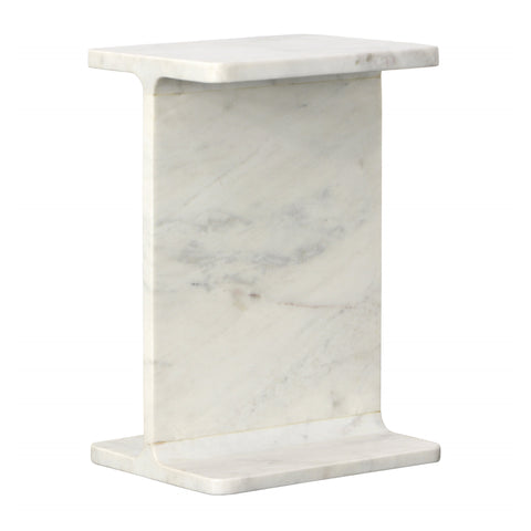 Alonz White Side Table