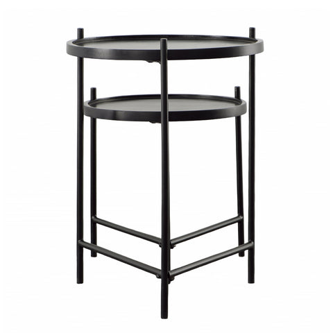 Almonte Black Frame and Black Top Nesting Tables