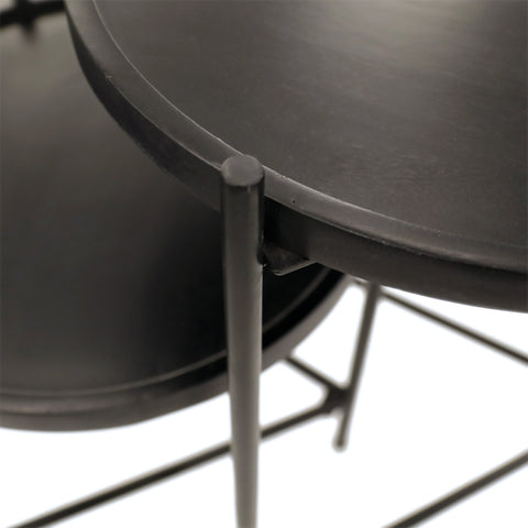 Almonte Black Frame and Black Top Nesting Tables