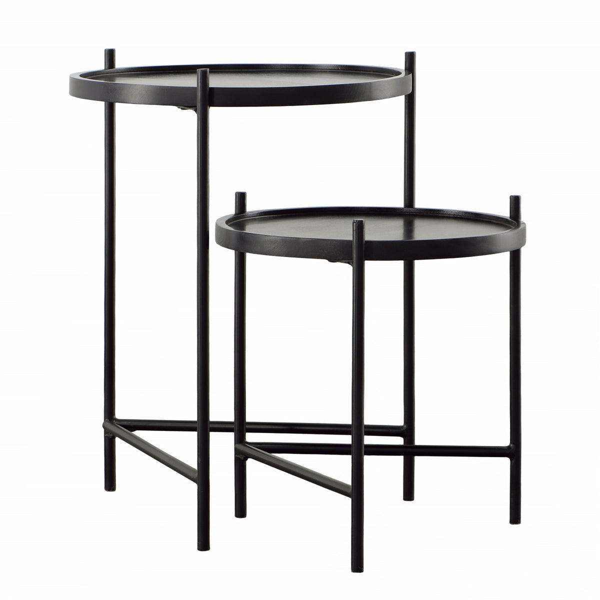 Almonte Black Frame and Black Top Nesting Tables