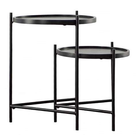 Almonte Black Frame and Black Top Nesting Tables