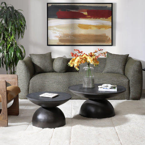 Bernabe Black Sandblasted Finish Coffee Table