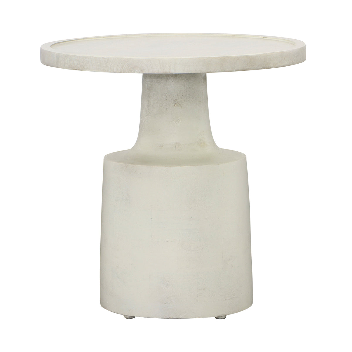 Bea Whitewash Finish Side Table