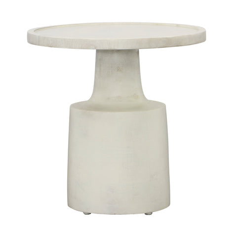 Bea Whitewash Finish Side Table