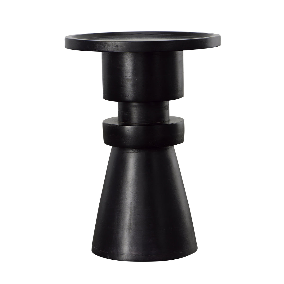 Bordon Black Sandblasted Finish Side Table