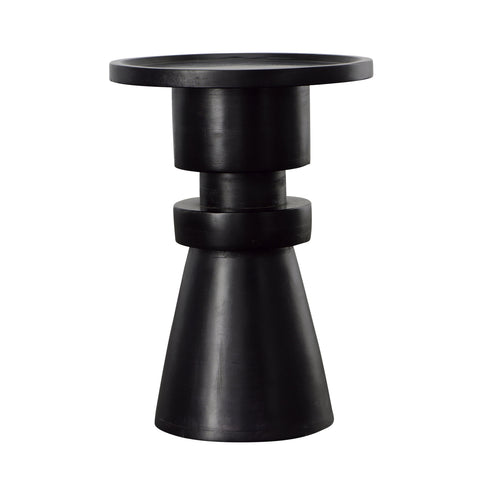 Bordon Black Sandblasted Finish Side Table