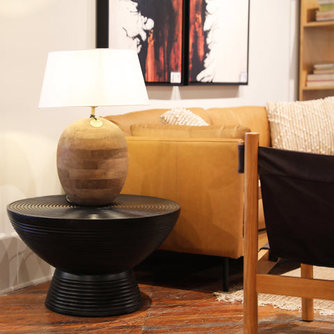 Botero Black Sandblasted Finish Coffee Table