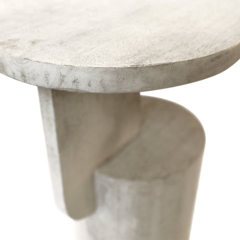Camarena Whitewash Finish Side Table
