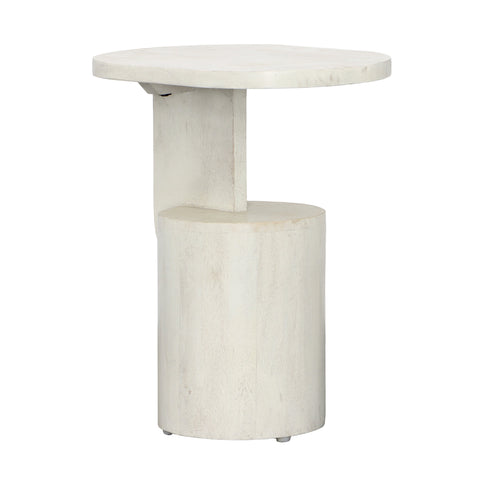 Camarena Whitewash Finish Side Table