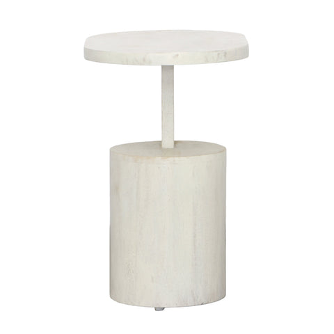 Camarena Whitewash Finish Side Table