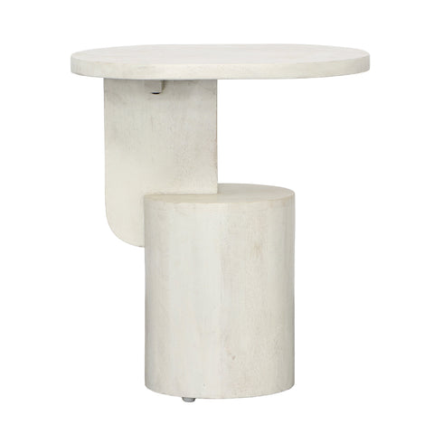 Camarena Whitewash Finish Side Table