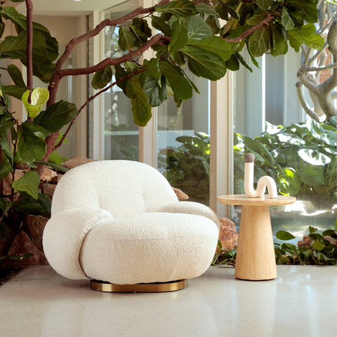 Avril Beige Side Table
