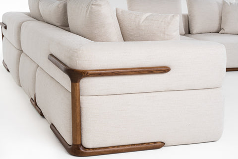 Divani Casa Simone Modern Off White Fabric Sectional Sofa Model VGCS-SF-23083