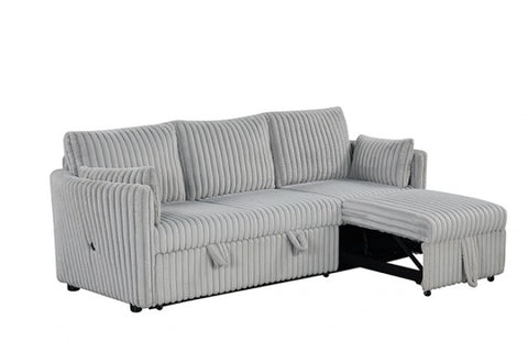 Denholme Sectional W/ Pull Out Model Sl64002Gy-Sf-Pk By Furniture Of America 