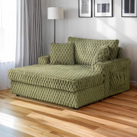 Ferryhill 2-Arm Chaise Model Sl69000Gr-Pk By Furniture Of America 