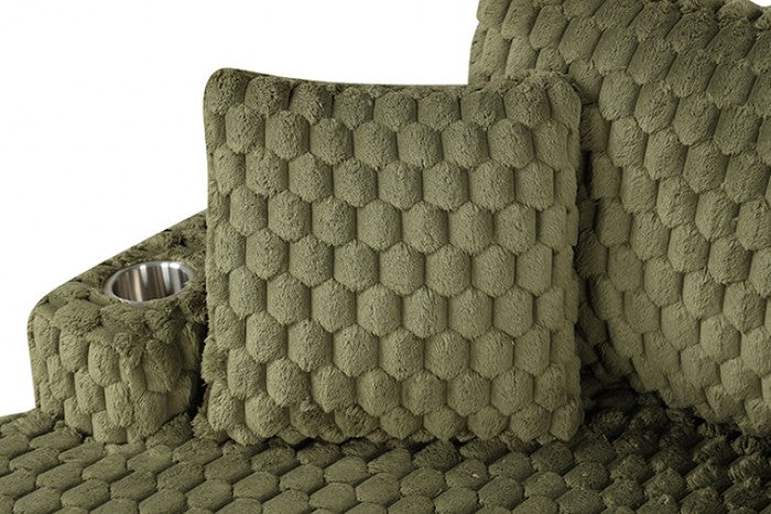Ferryhill 2-Arm Chaise Model Sl69000Gr-Pk By Furniture Of America 