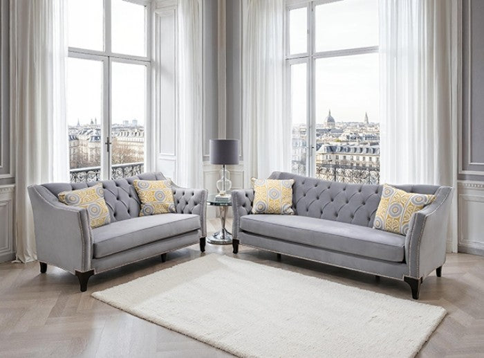 Wilmette Sofa Model Sm2296Gy-Sf By Furniture Of America 