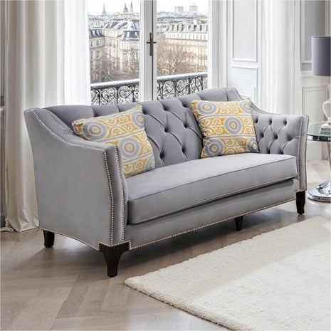 Wilmette Loveseat Model Sm2296Gy-Lv By Furniture Of America 