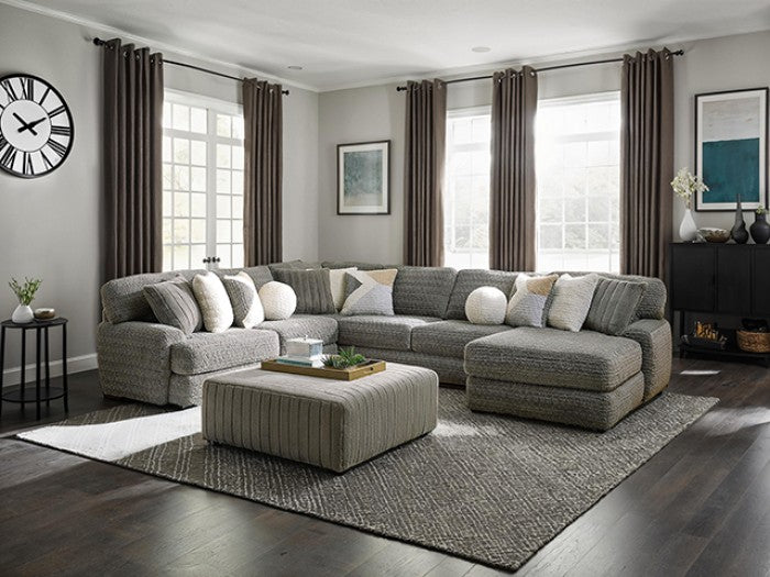 Elmhurst U-Shaped Sectional Model Sm5106-Sect By Furniture Of America 