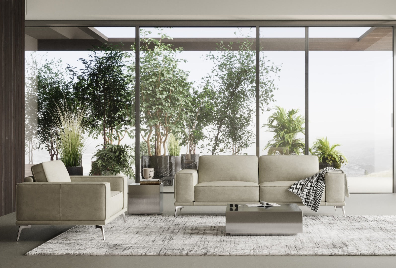 Lamod Italia Soho Italian Grey Maya Cloud Leather Sofa Model VGCCSOHO-SF-CL-GRY-S